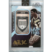 Magic Johnson 2014-15 Panini Eminence Finals Silver Troy Ounce Autograph Card #FIN-MJ1 5/10