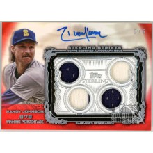 Randy Johnson 2020 Topps Sterling Strikes Red Quad Patch Autograph Card 5/5