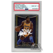 Magic Johnson 2012-13 Panini Select Autograph Card #135 PSA/DNA 10 (White)