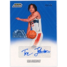 Tre Johnson 2026 Panini National NSCC VIP Instant Access Blue Auto Card 19/75