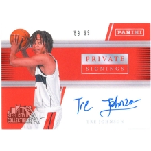 Tre Johnson 2026 Panini Private Signings Red Autograph Card 59/99