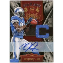 Calvin Johnson 2011 Crown Royale Calling All Captains Game-Used Jersey Auto 7/10