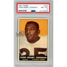 John Henry Johnson 1961 Topps Football Card #105 PSA 8 NM-MT
