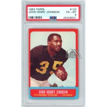 John Henry Johnson 1963 Topps Football Card #123 PSA 6 EX-MT
