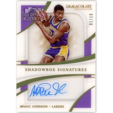 Magic Johnson 2020-21 Panini Immaculate Shadowbox Autograph Card #SHS-MJO 7/10