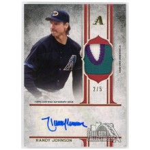 Randy Johnson 2015 Topps Supreme Red Patch Autograph Card #AR-RJ 2/5