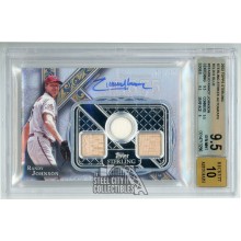 Randy Johnson 2022 Topps Sterling Triple Relic Blue Auto 02/10 BGS 9.5 Gem Mint