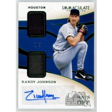 Randy Johnson 2020 Panini Immaculate Hats Off Green Double Relic Auto #HO-RJ 2/3
