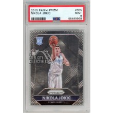 Nikola Jokic 2015-16 Panini Prizm Rookie Card #335 PSA 9 (Scuffed Slab)