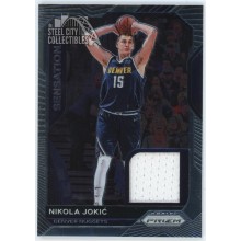 Nikola Jokic 2020-21 Panini Prizm Sensational White Patch Card #SSW-NJK