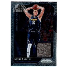Nikola Jokic 2020-21 Panini Prizm Sensational Gray Patch Card #SSW-NJK