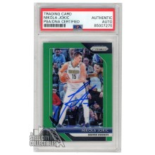 Nikola Jokic 2018-19 Panini Prizm Green Autograph Card #92 PSA/DNA