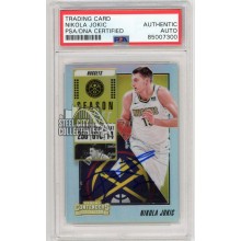 Nikola Jokic 2018-19 Panini Contenders Season Ticket Holo Autograph Card #26 PSA/DNA
