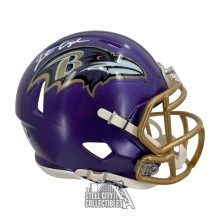Jonathan Ogden Autographed Baltimore Ravens Flash Mini Football Helmet - BAS
