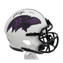 Jonathan Ogden Autographed Baltimore Ravens Lunar Eclipse Mini Football Helmet - BAS