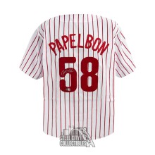 Jonathan Papelbon Autographed Philadelphia Custom Pinstripe Baseball Jersey - BAS
