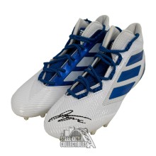 Jonathan Taylor Autographed Adidas Freak White/Blue Football Cleats - BAS