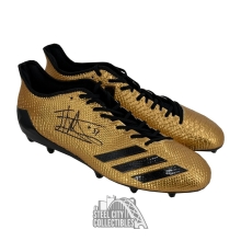 Jonathan Vilma Autographed Adidas Adizero Gold Football Cleats - JSA
