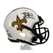 Jonathan Vilma Autographed New Orleans Saints Lunar Eclipse Mini Football Helmet - JSA