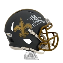 Jonathan Vilma Autographed New Orleans Saints Slate Mini Football Helmet - JSA