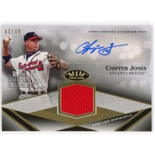 Chipper Jones 2022 Topps Tier One Jersey Autograph Card #T1AR-CJ 43/49