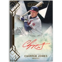 Chipper Jones 2020 Topps Diamond Icons Red Ink Autograph Card #RI-CJ 9/10