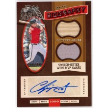 Chipper Jones 2016 Panini Prime Cuts Autobiography Relic Autograph Card #ABMC-CJ 8/10