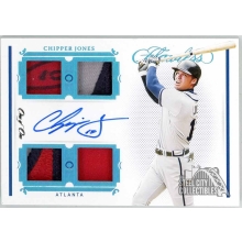 Chipper Jones 2021 Panini Flawless Quad Patch Autograph Card #QPS-CJ 1/1