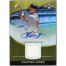 Chipper Jones 2011 Topps Triple Threads Gold Jersey Autograph Card #TTUAR-2 7/25
