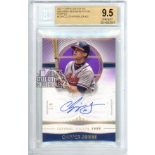 Chipper Jones 2021 Topps Definitive Defining Seasons Purple Autograph Card #DSAC-CJ 2/5 BGS 9.5
