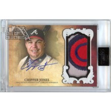 Chipper Jones 2021 Topps Dynasty Dynastic Data Patch Autograph Card #DAP-CJ3 3/5