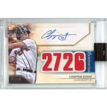 Chipper Jones 2020 Topps Luminaries Hit Kings Jersey Autograph Card #HKAR-CJ 8/10