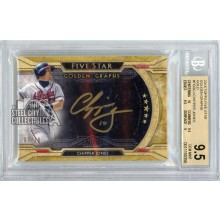 Chipper Jones 2018 Topps Five Star Golden Graphs Autograph Card #FGG-CJ 7/10 BGS 9.5
