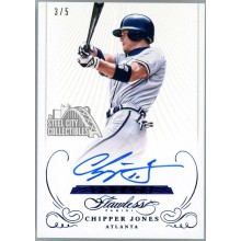 Chipper Jones 2016 Panini Flawless Greats Sapphire Autograph Card #GA-CJ 3/5