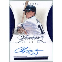 Chipper Jones 2016 Panini Flawless Sapphire Autograph Card #FS-CJ 2/5