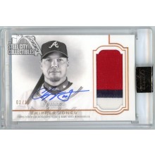 Chipper Jones 2020 Topps Dynasty Dynastic Deed Patch Autograph Card #DAP-CJ1 3/10