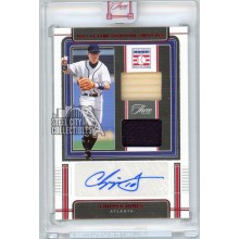 Chipper Jones 2022 Panini Three and Two Hall of Fame Relic Autograph Card #HOFS-CJ 3/5