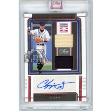 Chipper Jones 2022 Panini Three and Two Hall of Fame Relic Autograph Card #HOFS-CJ 5/5