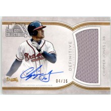 Chipper Jones 2018 Topps Definitive Jersey Autograph Card #DCAR-CJ 4/35