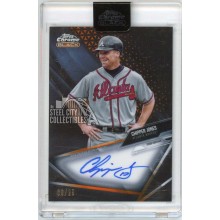 Chipper Jones 2021 Topps Chrome Black Orange Autograph Card #CBA-CJ 3/25