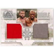 Roy Jones Jr Antonio Tarver 2011 ITG Ringside Boxing Double Memorabilia Silver Trunks Card #DM-16 (Red Silver)