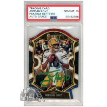 Jordan Love 2020 Panini Select Concourse Red White Blue Die Cut Autograph Rookie Card #47 PSA/DNA 10 (Green)