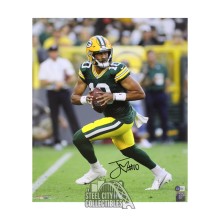 Jordan Love Autographed Green Bay Vertical 16x20 Football Photo - BAS