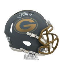 Jordan Love Autographed Green Bay Packers Slate Mini Football Helmet - BAS