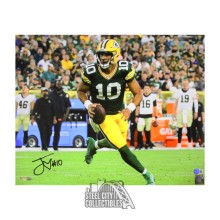 Jordan Love Autographed Green Bay Horizontal 16x20 Football Photo - BAS