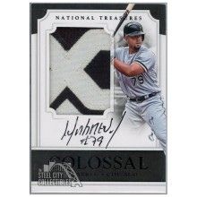 Jose Abreu 2017 Panini National Treasures Colossal Autograph Patch Card #CMS-JA 1/1