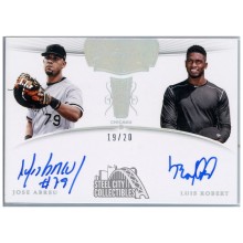 Jose Abreu, Luis Robert 2018 Panini Flawless Dual Autograph Card #FDS-AR 19/20