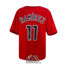 Jose Ramirez Autographed The Land Custom Red Baseball Jersey - BAS