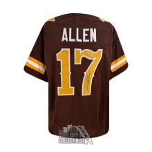 Josh Allen Autographed Wyoming Custom Brown Football Jersey - BAS