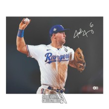 Josh Jung Autographed Texas Rangers 16x20 Baseball Photo - BAS